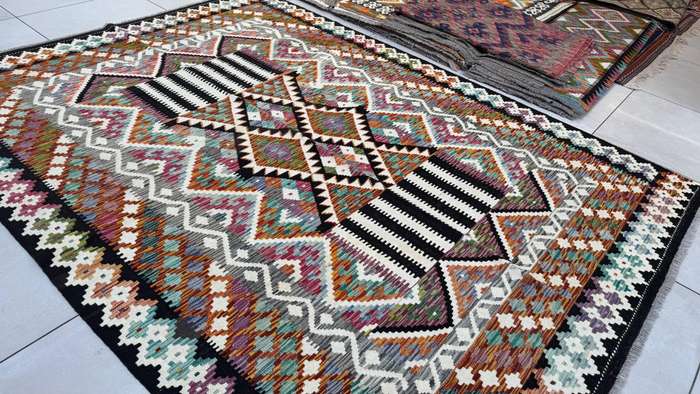 Afghan Chobi Kilim 246cm x 184cm Hand Made