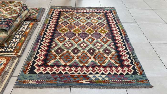Afghan Chobi Kilim 196cm x 146cm Hand Made
