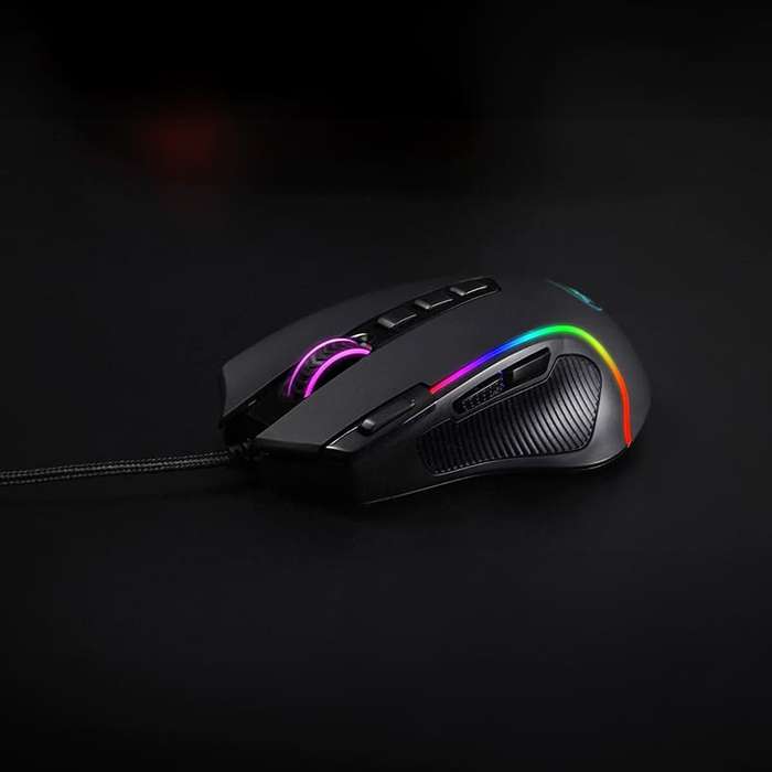 Redragon M612 Predator 4000DPI RGB Ergo Gaming Mouse - Black