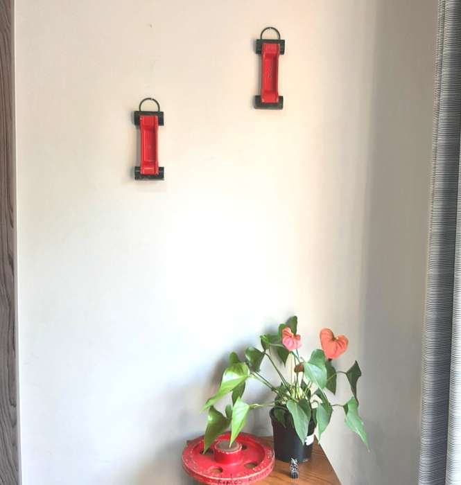 Red hanging car shapes