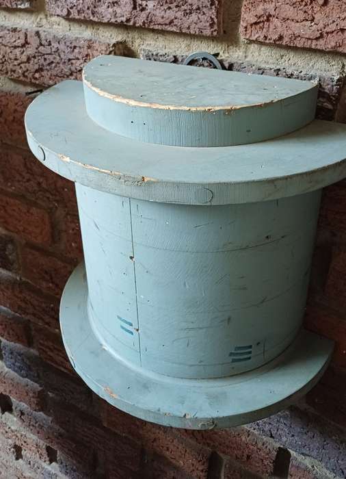 Minimalist Barrel Shape Wall Hanging  Reclaimed Industrial Mould