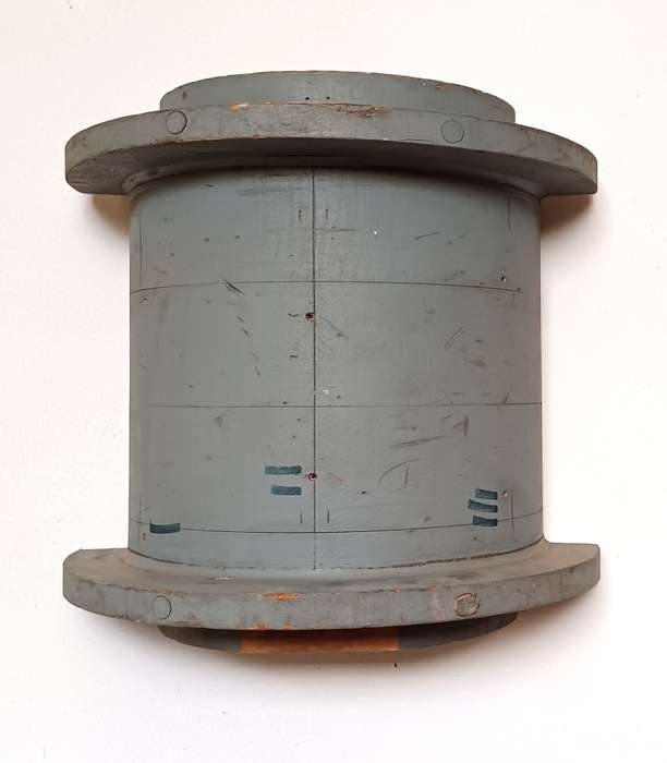 Minimalist Barrel Shape Wall Hanging  Reclaimed Industrial Mould