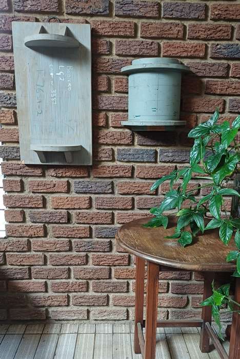 Minimalist Barrel Shape Wall Hanging  Reclaimed Industrial Mould