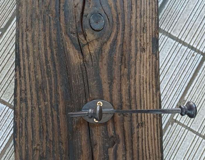 Wood Mudroom Hook with 3 Metal Hooks