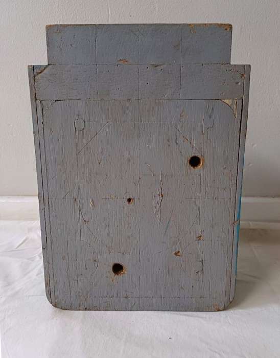 Decor: Pair of Blue 'Rocket Parts'  Vintage Wooden Pattern Moulds