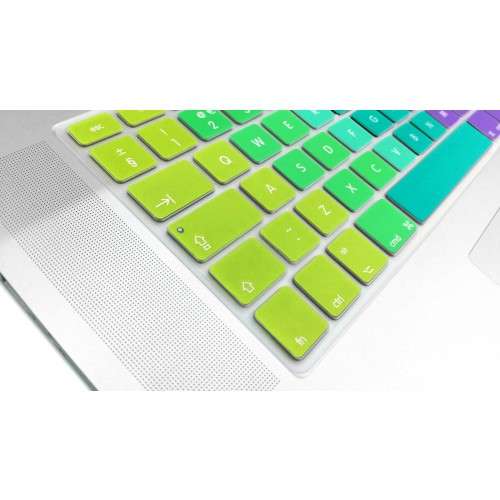Tuff-Luv Silicone Keyboard Cover for the Apple Macbook 13 Air/Pro and 15" - Rainbow