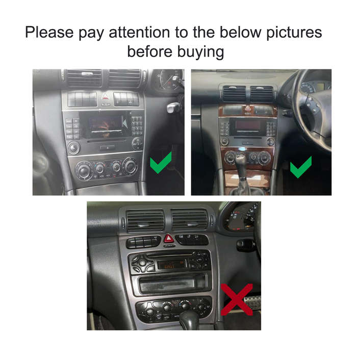Mercedes Benz C-Class W203 2004 - 2007 CLK W209 9 inch Full Touch Navigation Bluetooth Radio Unit