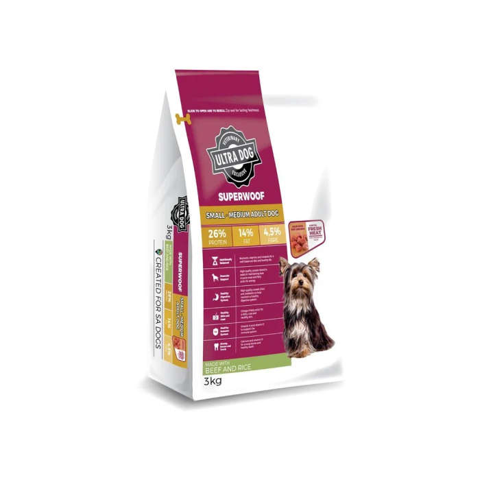 Superwoof Small to Medium Adult Beef & Rice