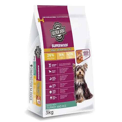 Superwoof Small to Medium Adult Turkey & Rice