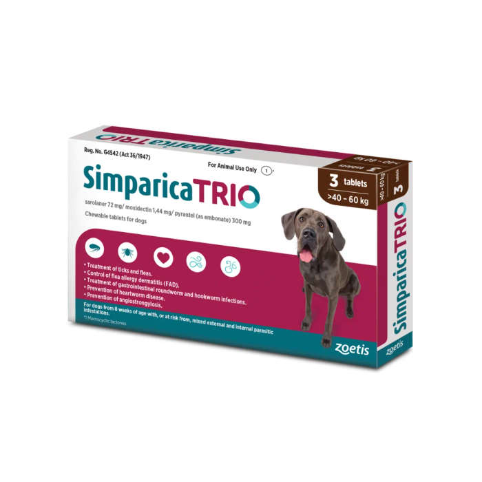 Simparica Trio for Dogs 3 tablets