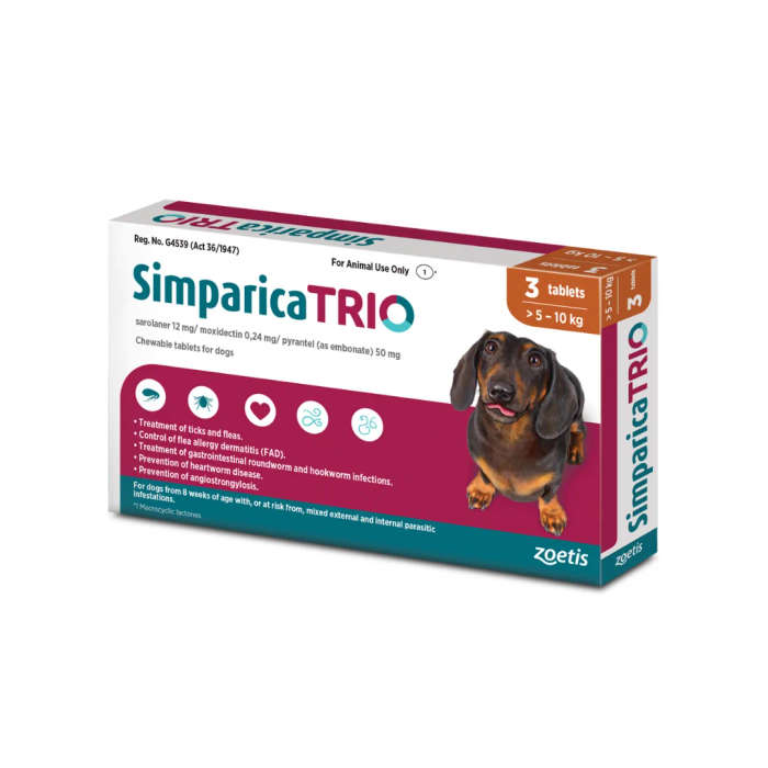 Simparica Trio for Dogs 3 tablets