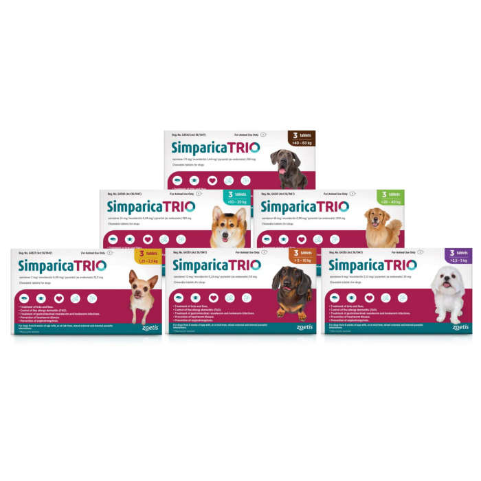 Simparica Trio for Dogs 3 tablets
