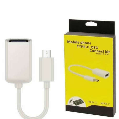OTG Mobile Phone Type-C Adapter Connect Kit White