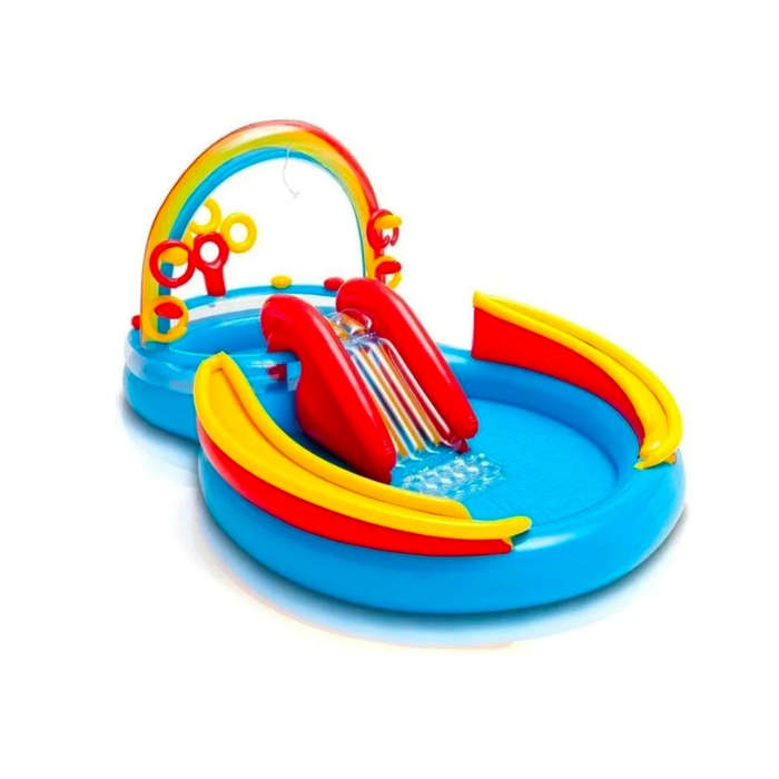 Summer Play Center - Rainbow Ring Inflatable Pool for Kids