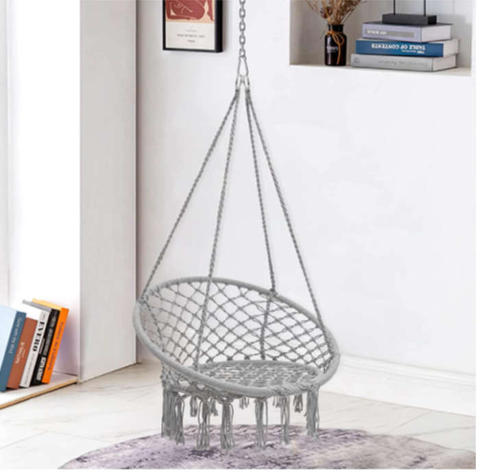 Hanging Cotton Chair - Macrame Hammock Swing Chair