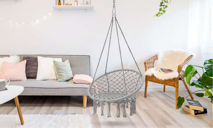 Hanging Cotton Chair - Macrame Hammock Swing Chair