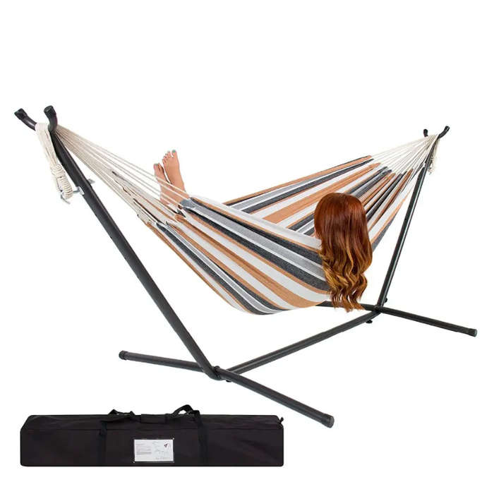 Cotton Hammock With Steel Stand