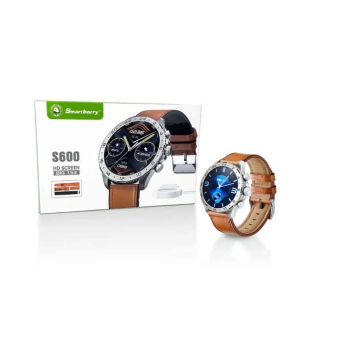 Smartbarry SmartWatch S600  Stylish Round Display with Wireless Charging