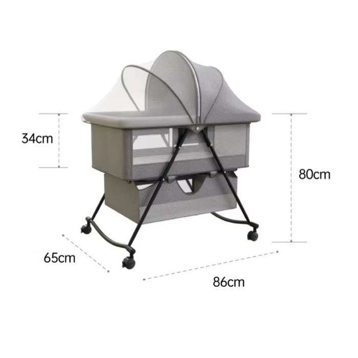 Baby Crib 3-in-1  Travel Cot, Cradle & Rocker