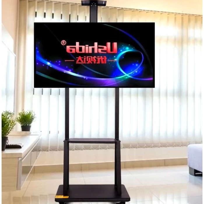 Mobile TV Cart Stand  Full Motion 3270 Inch Floor Trolley Mount with Wheels