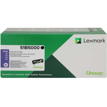 Lexmark 51B5000 Black Toner Cartridge 2500 Pages Original
