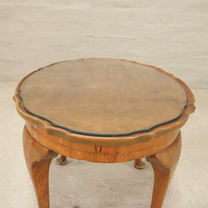 Walnut Oval Side Table