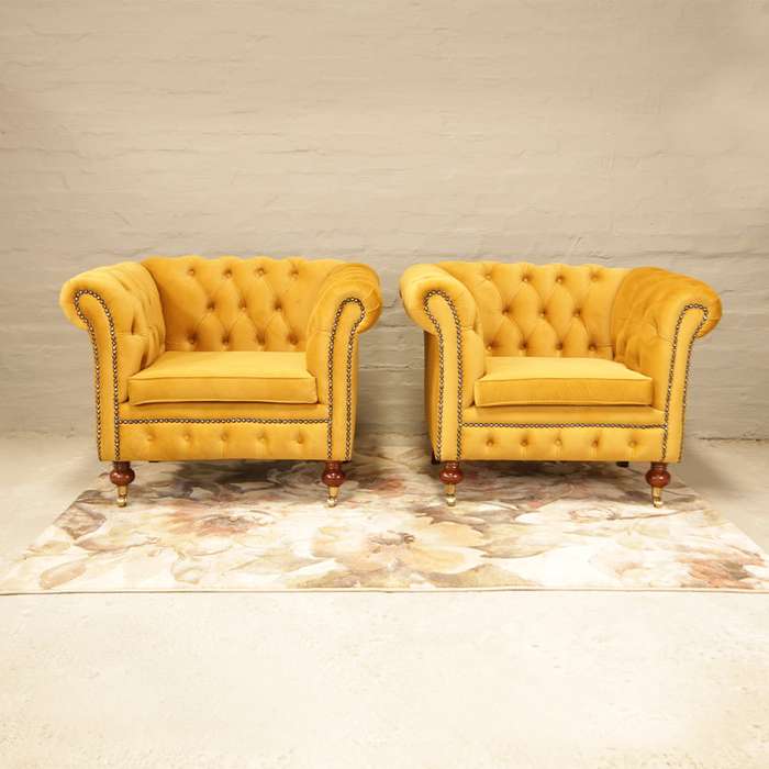 Lady Chesterfields in Mustard