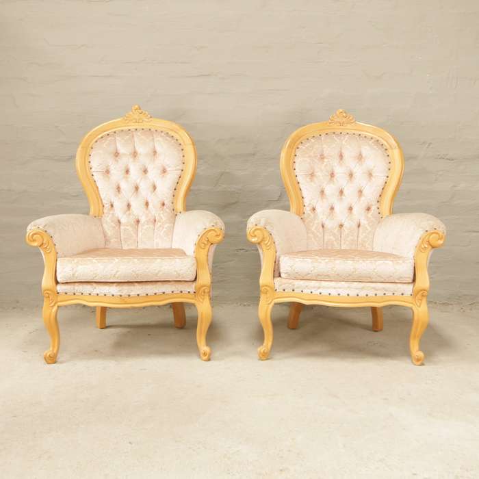 Victorian Armchairs in Beechwood