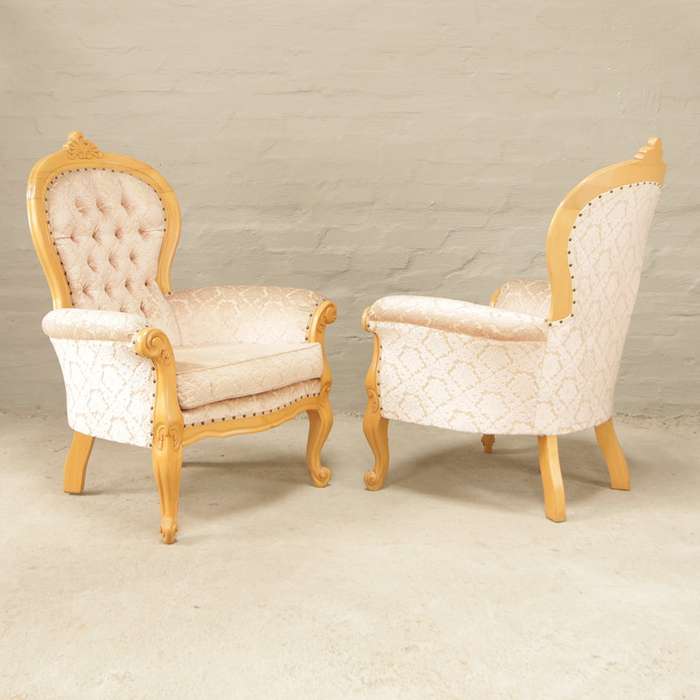 Victorian Armchairs in Beechwood