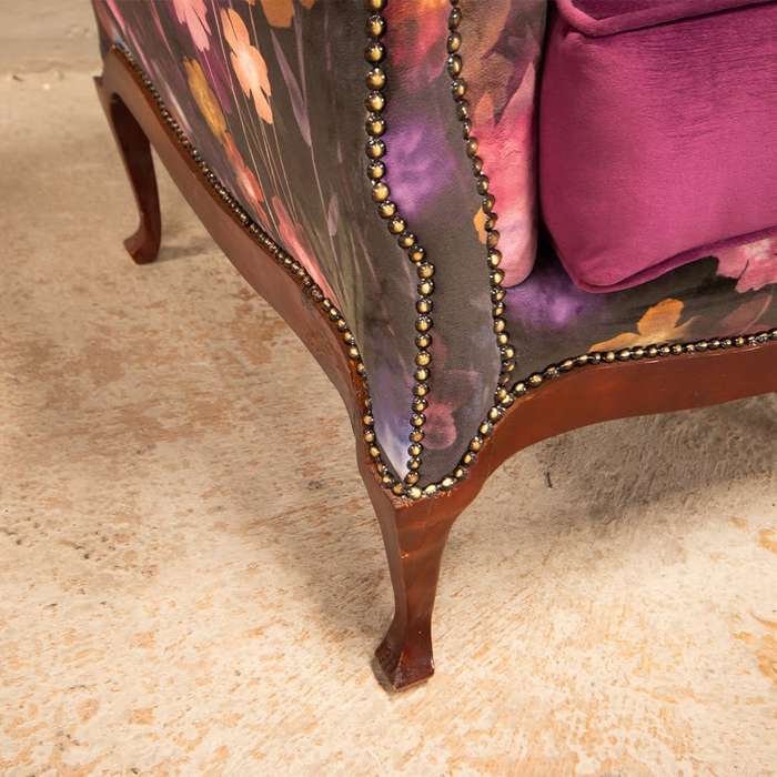 Queen Anne Floral Arm Chairs