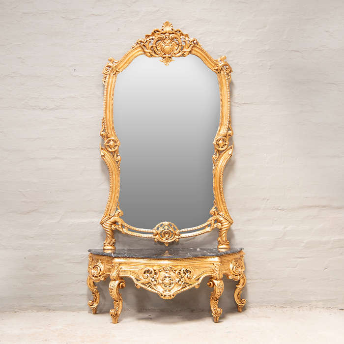 Gilded carved Console