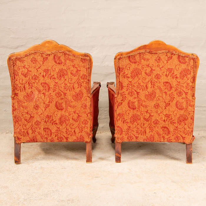 Continental Carved Armchairs