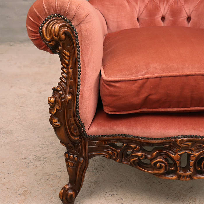 Heavily carved Armchairs