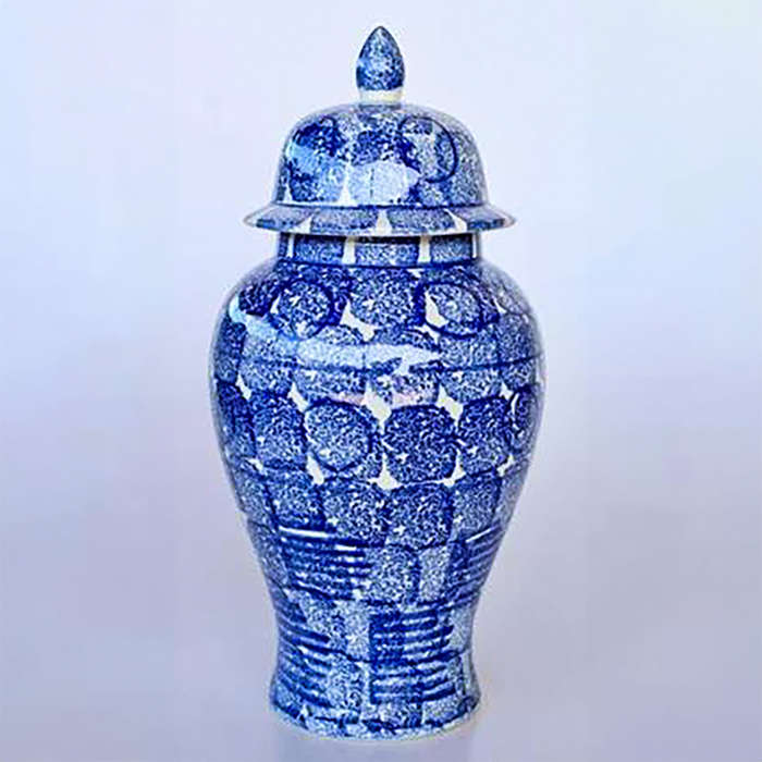 Blue Circle Ginger Jar