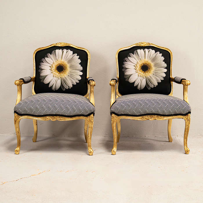 French Gilded Armchairs