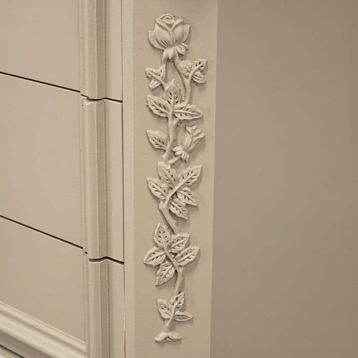 Grey Headboard and Pedestals