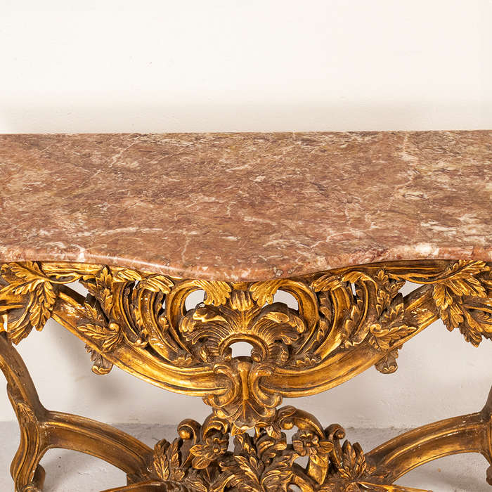 French Marble Top Console