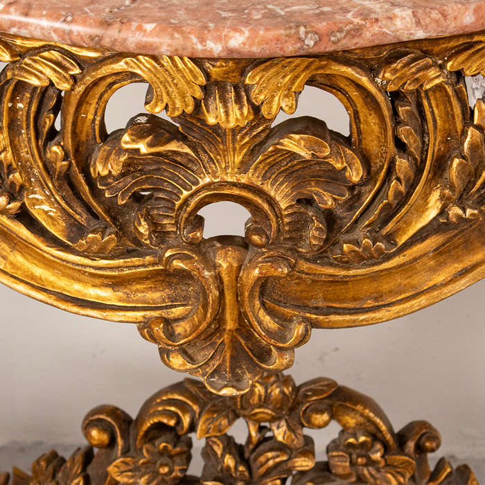 French Marble Top Console