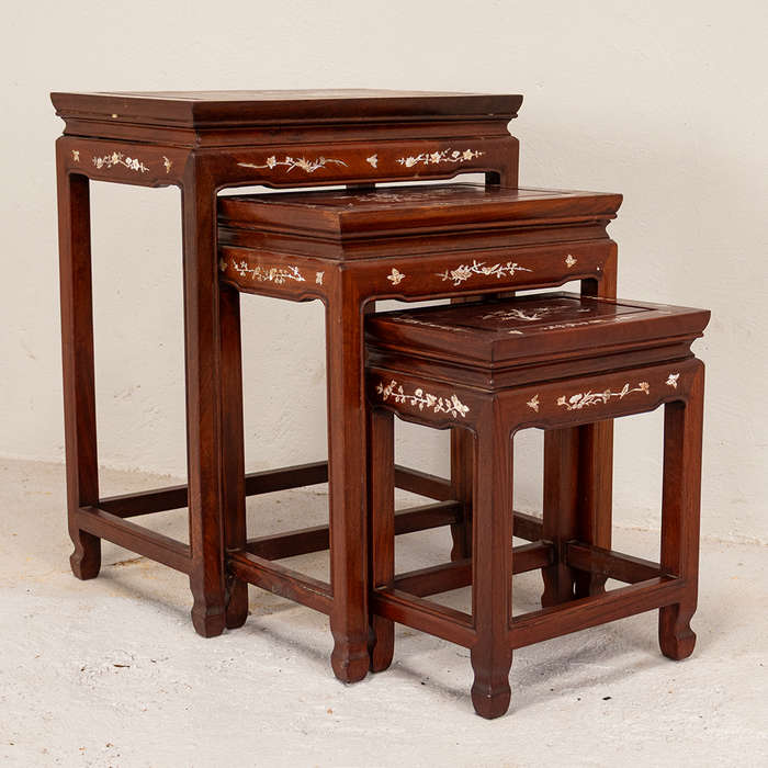 Nest of 3 Oriental Tables