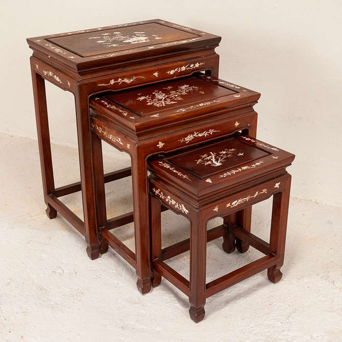 Nest of 3 Oriental Tables