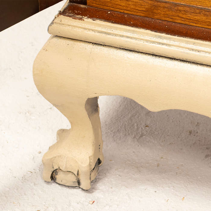 Cream Floral Display Cabinet