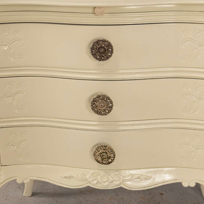 French Style Headboard and Pedestals