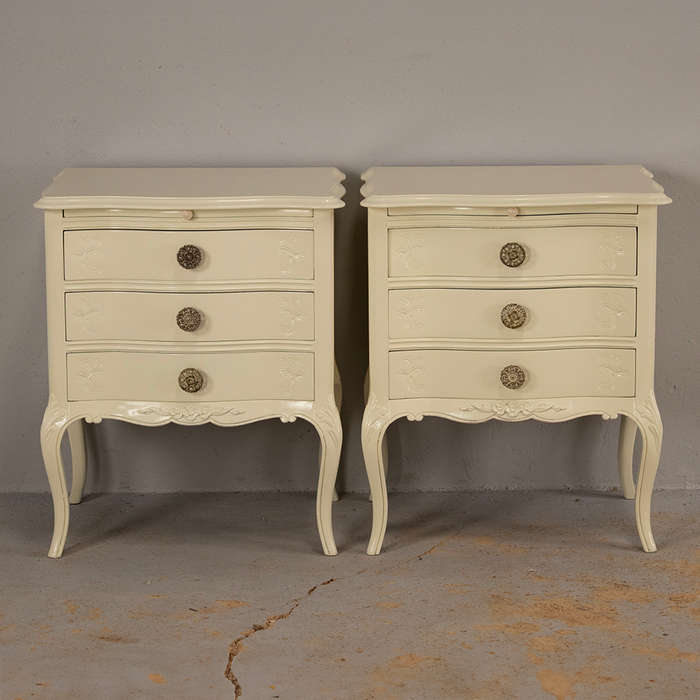 French Style Headboard and Pedestals