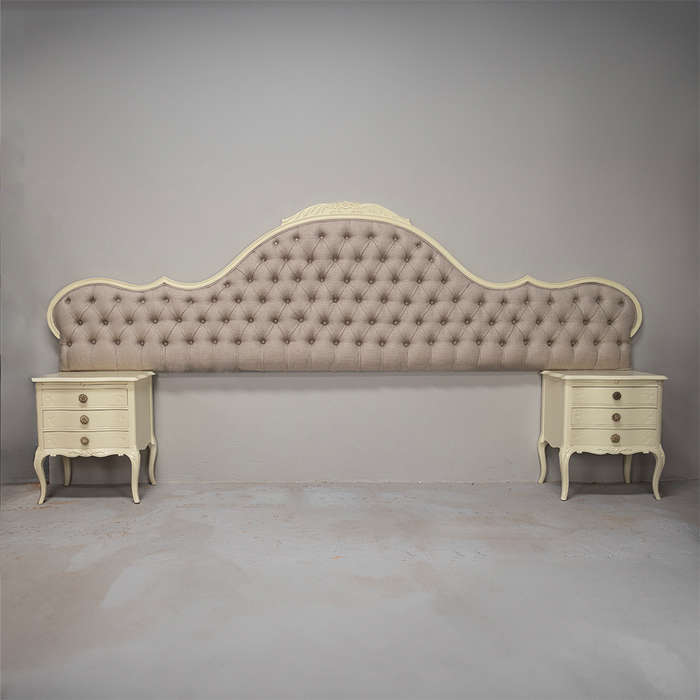 French Style Headboard and Pedestals