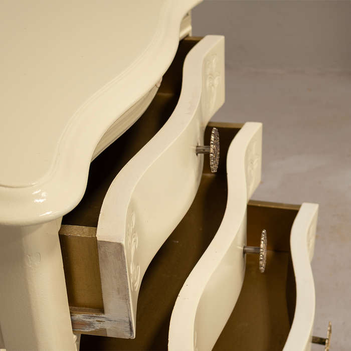 French Style Headboard and Pedestals