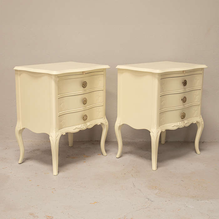 French Style Headboard and Pedestals