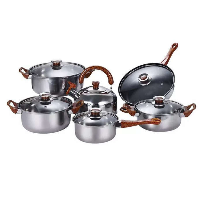 12 Piece Non Stick Cooking Utensil Pots Sets