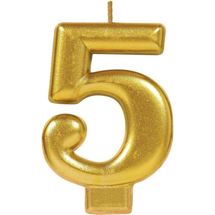 Birthday Candles, Number Candles Gold 0 TO 9