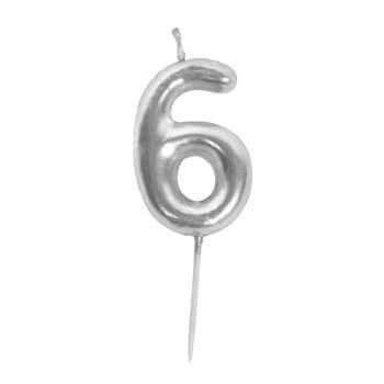 Birthday Candles, Number Candles Silver 0 TO 9