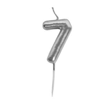 Birthday Candles, Number Candles Silver 0 TO 9
